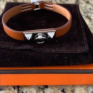 Hermès Swift Miicro Rivale bracelet small Etoupe